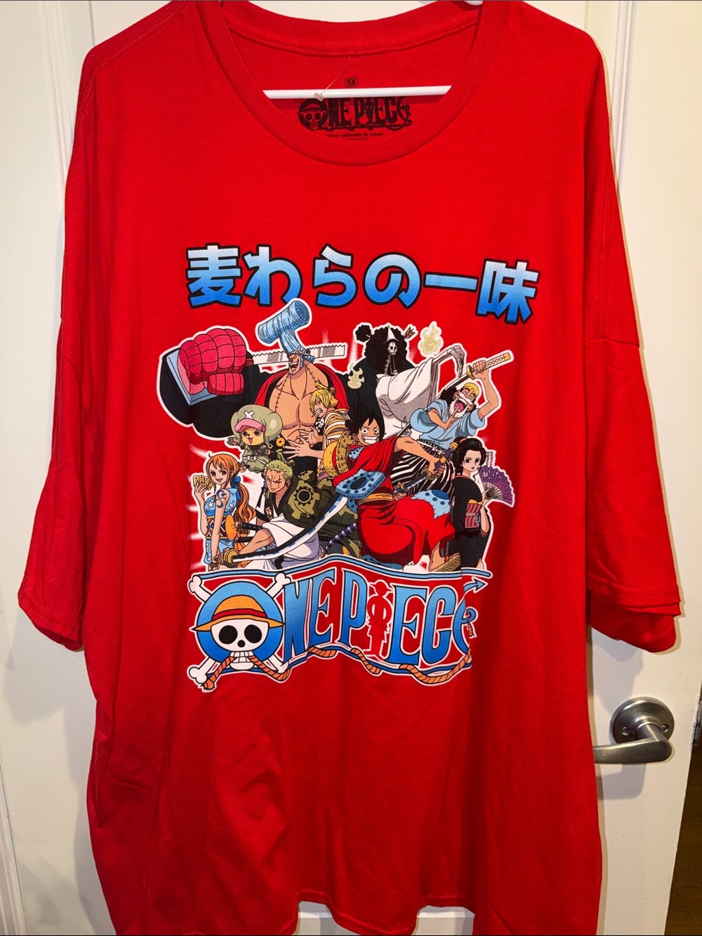 Onepiece Red Anime Crew Graphic Tee